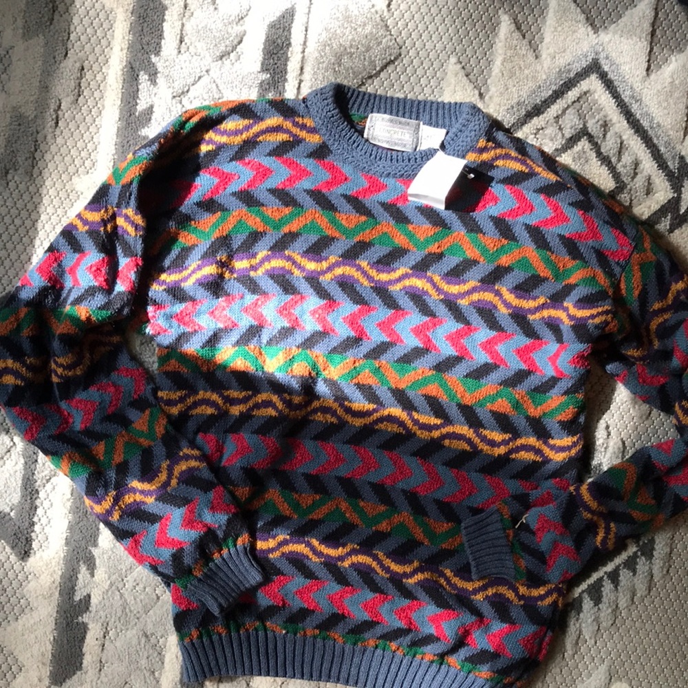 Vintage Sweater Acrylic Holiday NEW WITH TAGS Concrete brand